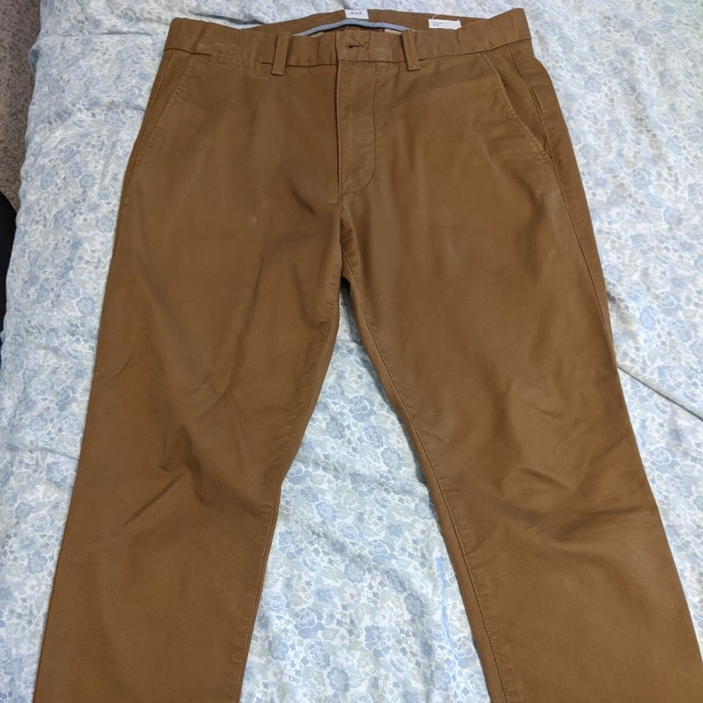 Gap Khaki Casual Slim Pants Mens 32 X 30